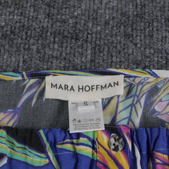 Mara Hoffman Dress Women Small Jardin Button Front Midi Colorful Tropical Floral - Picture 6 of 10